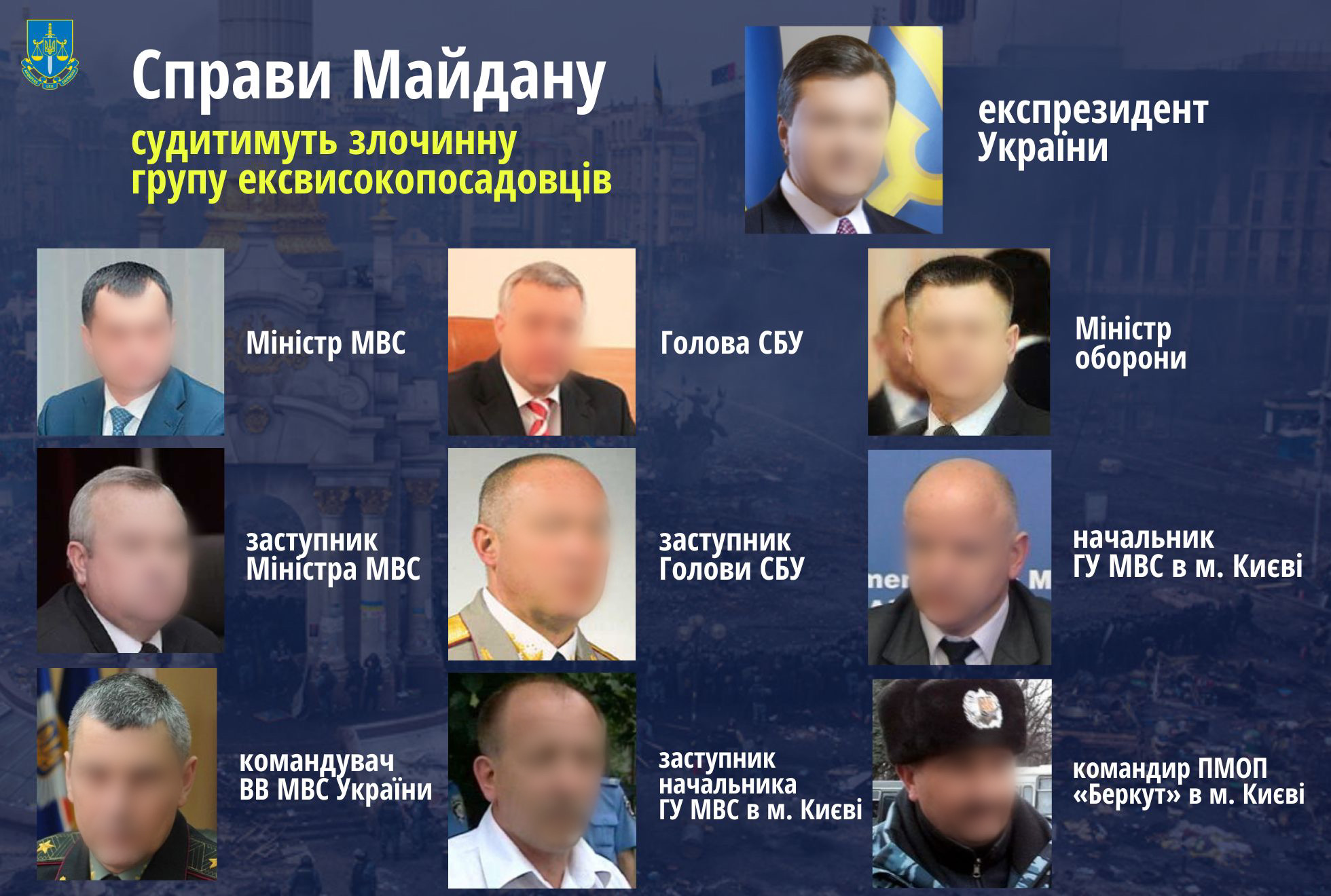 Справи Майдану: Розстріл мітингувальників – в Україні судитимуть колишнього президента та членів його злочинної групи
